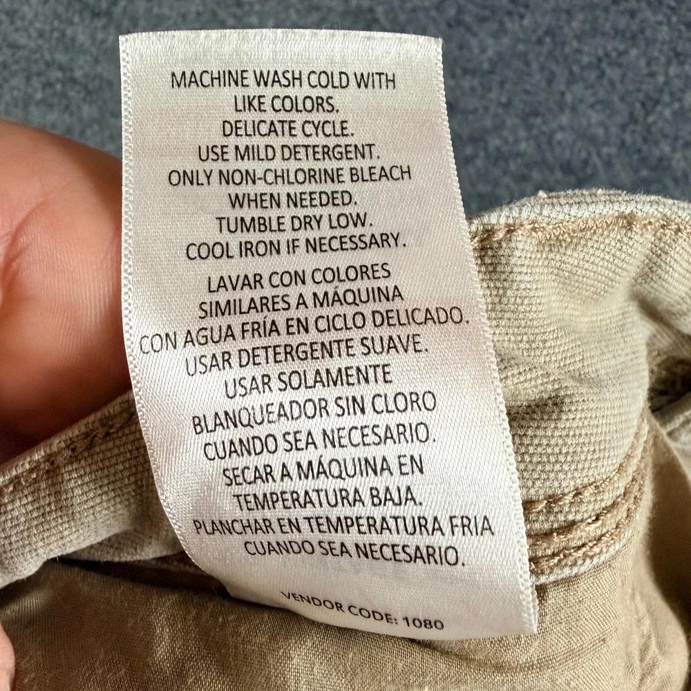 Weatherproof Vintage Flex Utility Pants Mens 34x29 Beige Cotton Relaxed‎ Fit